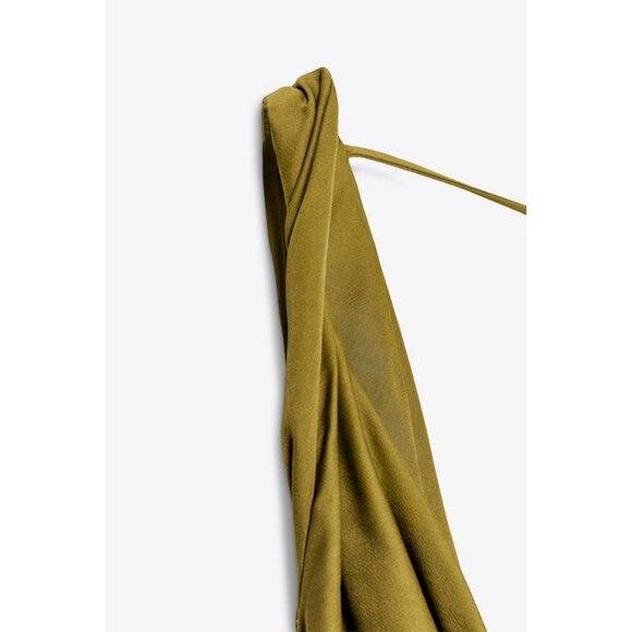 ZARA ZW COLLECTION SATIN LONG DRESS - Picture 8 of 8